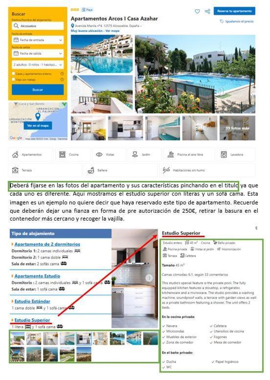 Apartamentos Arcos I Casa Azahar Alcossebre Eksteriør bilde